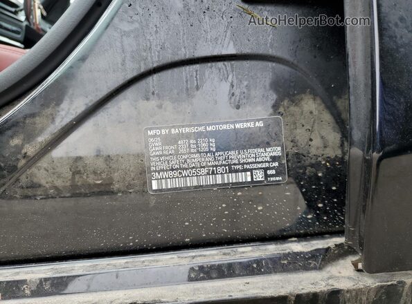 3MW89CW05S8F71801 2025 BMW 3 SERIES Черный Вид наклейки с VIN-кодом