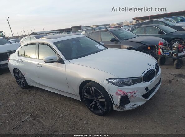 3MW89FF04P8D73350 2023 BMW 3 SERIES White Widok zestawu wskaźników