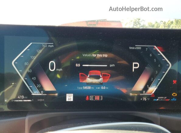 3MW89FF05P8D57867 2023 BMW 3 SERIES White Instrument cluster view