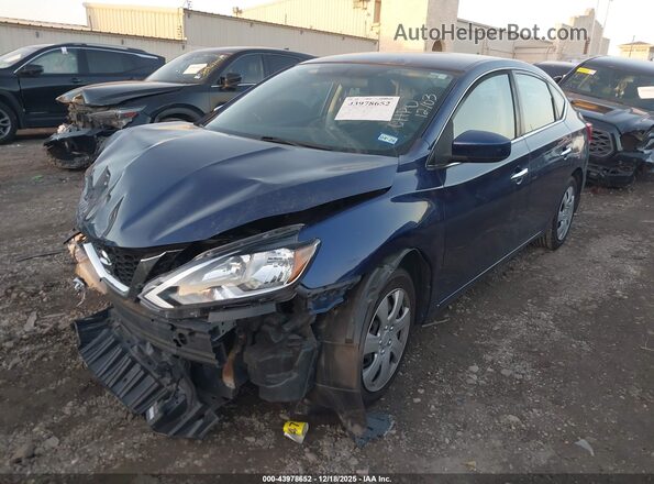 3N1AB7AP1KY273351 2019 NISSAN SENTRA Blue Vista tres cuartos delantera izquierda