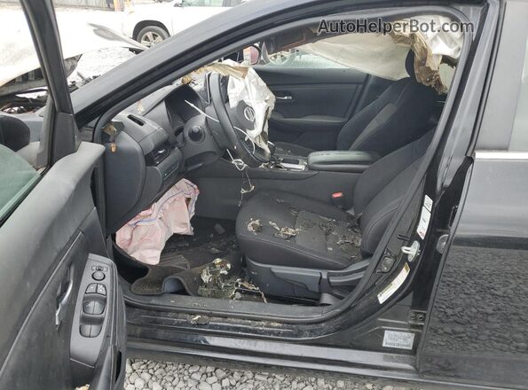 3N1AB8CVXMY255063 2021 NISSAN SENTRA Черный Вид салона спереди