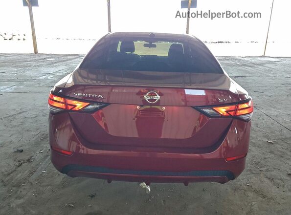 3N1AB8CVXNY234344 2022 NISSAN SENTRA Burgundy Widok z tyłu