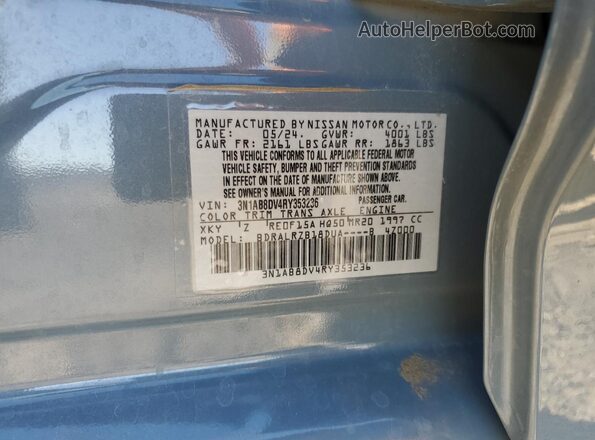 3N1AB8DV4RY353236 2024 NISSAN SENTRA Silver Engine compartment view