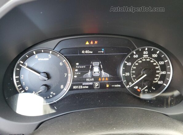3PCAJ5BA6MF115956 2021 INFINITI QX50 Black Вид щитка приладів