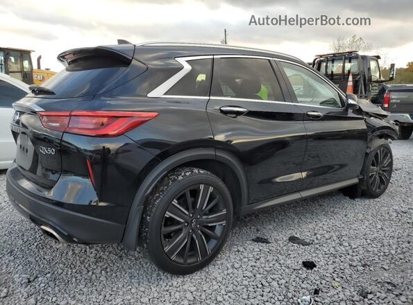3PCAJ5BA6MF115956 2021 INFINITI QX50 Black Задня права чверть