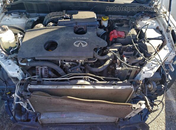 3PCAJ5BA6NF113240 2022 INFINITI QX50 White Engine compartment view