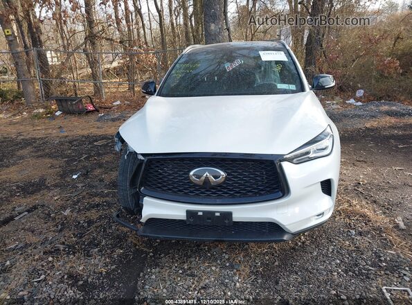 3PCAJ5BB1NF108200 2022 INFINITI QX50 White Вид щитка приладів