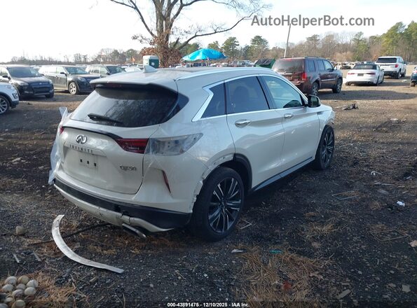 3PCAJ5BB1NF108200 2022 INFINITI QX50 White Задня права чверть