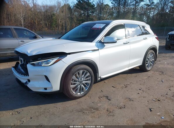 3PCAJ5BBXSF108210 2025 INFINITI QX50 White Vista tres cuartos delantera izquierda
