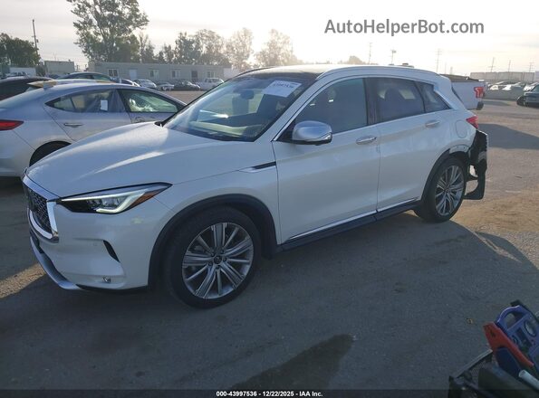 3PCAJ5CB7MF108134 2021 INFINITI QX50 White Առջևի ձախ երեք քառորդ տեսարան