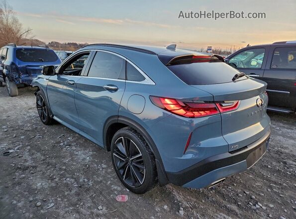 3PCAJ5J30NF103452 2022 INFINITI QX55 Blue Trasero izquierdo