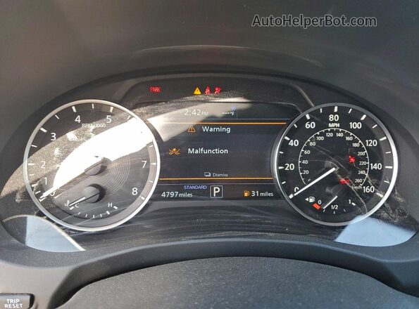 3PCAJ5JR4SF102675 2025 INFINITI QX55 Blue Instrument cluster view