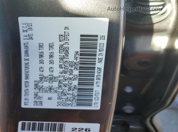 3TYCZ5AN2PT175064 2023 TOYOTA LE Charcoal ძრავის განყოფილების ხედი