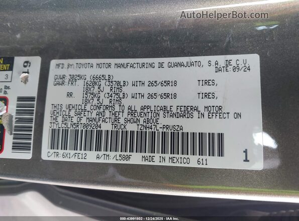 3TYLC5LN5RT009204 2024 TOYOTA TACOMA HYBRID Green Engine compartment view