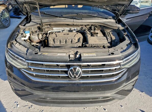 3VV3B7AX7NM070547 2022 VOLKSWAGEN TIGUAN Black უკანა სალონის ხედი