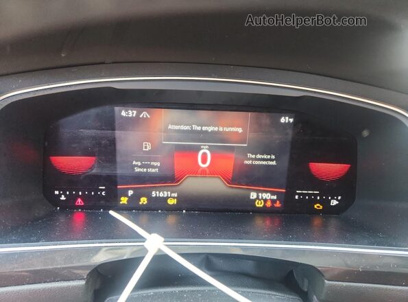 3VV8B7AX9NM053920 2022 VOLKSWAGEN TIGUAN Silver Instrument cluster view