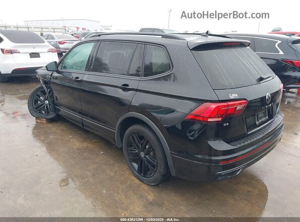 3VVCB7AX6NM133766 2022 VOLKSWAGEN TIGUAN Черный Задняя левая четверть