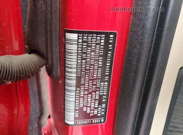 3VW5DAAT4KM502032 2019 VOLKSWAGEN BEETLE Red Widok komory silnika