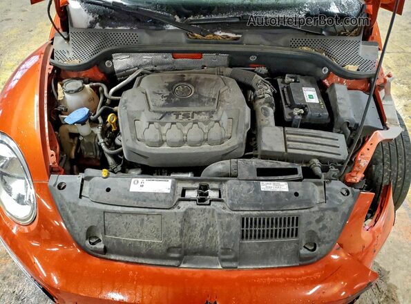 3VW5DAAT9KM505721 2019 VOLKSWAGEN BEETLE Orange უკანა სალონის ხედი
