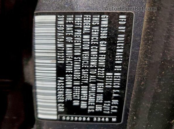 3VWFD7AT9JM713278 2018 VOLKSWAGEN BEETLE Gray 