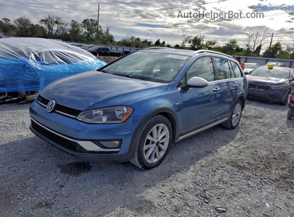 3VWH17AU9HM509472 2017 VOLKSWAGEN GOLF Синий Задняя левая четверть