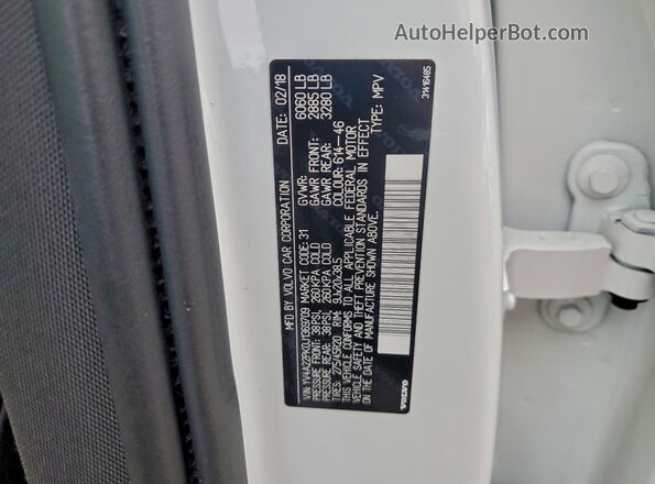 YV4A22PK0J1369709 2018 VOLVO XC90 Белый 