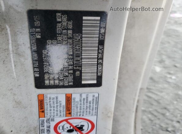 JF1ZCAC1XG9600948 2016 SUBARU BRZ White Vista de la etiqueta del VIN
