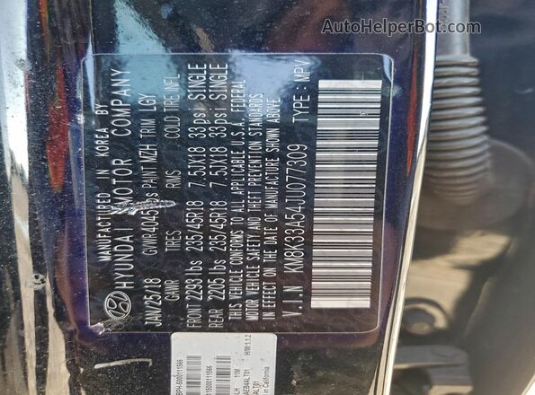 KM8K33A54JU077309 2018 HYUNDAI KONA Black 
