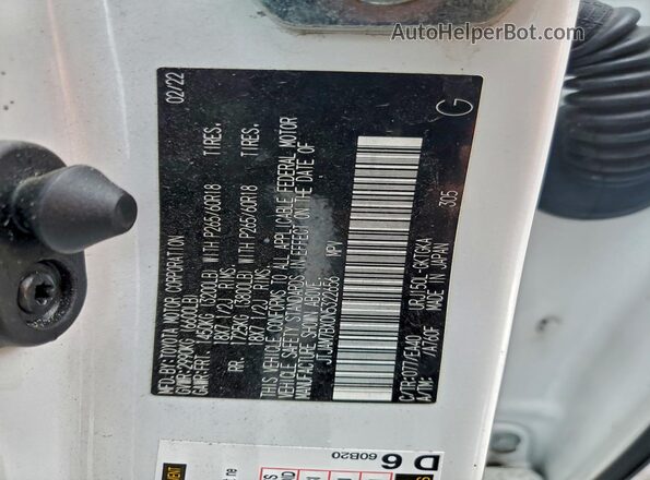 JTJAM7BX0N5322656 2022 LEXUS GX White Widok wnętrza 360 stopni