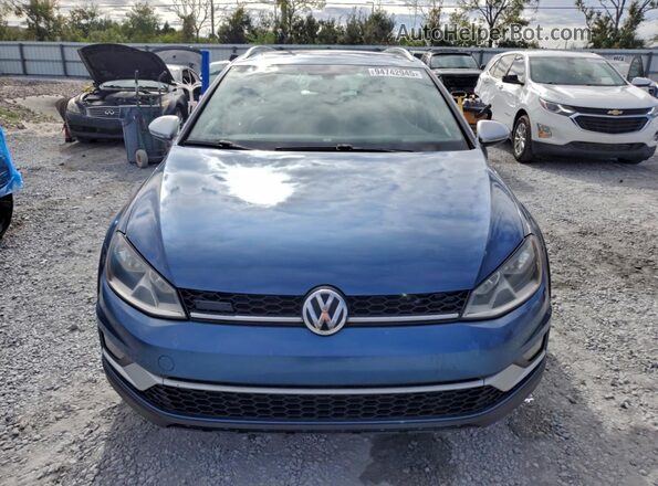 3VWH17AU9HM509472 2017 VOLKSWAGEN GOLF Синий Вид сзади