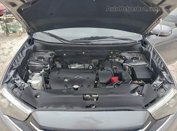JA4AP4AW2JU002184 2018 MITSUBISHI OUTLANDER Gray VIN კოდის სტიკერის ხედი