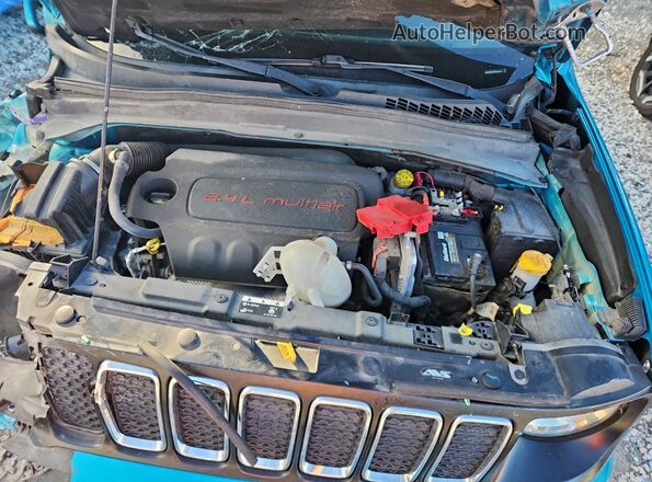 ZACNJABB7KPK88343 2019 JEEP RENEGADE Blue Vista del compartimento del motor