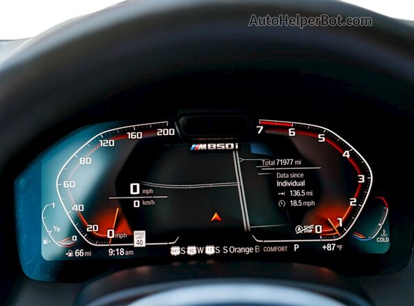 WBABC4C50KBU95741 2019 BMW M8 Черный Вид панели приборов