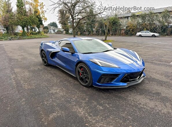 1G1YC2D4XM5122952 2021 CHEVROLET CORVETTE Blue Trasero izquierdo