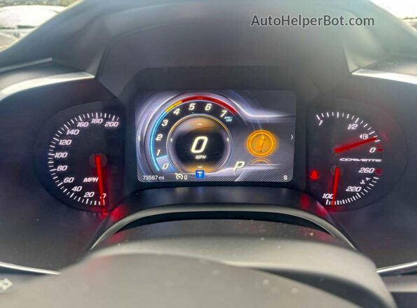 1G1YD2D7XG5111493 2016 CHEVROLET CORVETTE Black Вид салону спереду