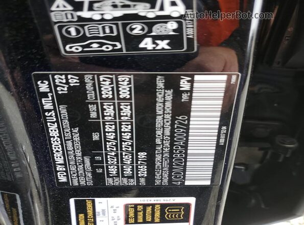 4JGDM2DB5PA009726 2023 MERCEDES-BENZ EQS Black Սալոնի 360 աստիճան տեսք