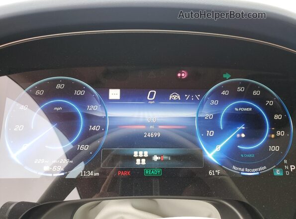 4JGDM4EB1PA017221 2023 MERCEDES-BENZ EQS Blue Vista del cuadro de instrumentos