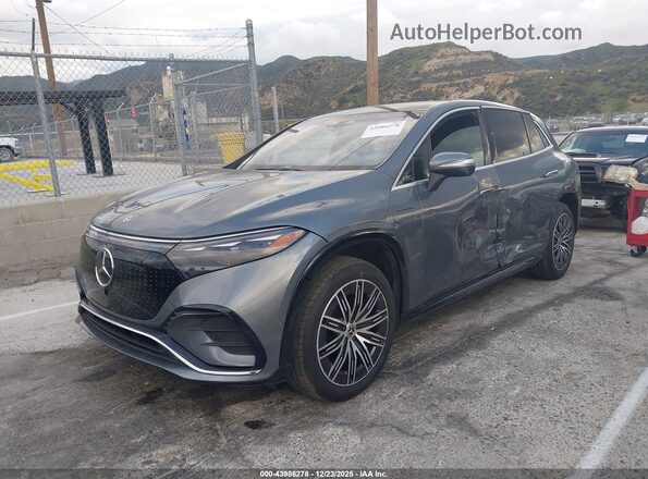4JGDM4EB9PA003017 2023 MERCEDES-BENZ EQS 580 SUV Gray Առջևի ձախ երեք քառորդ տեսարան