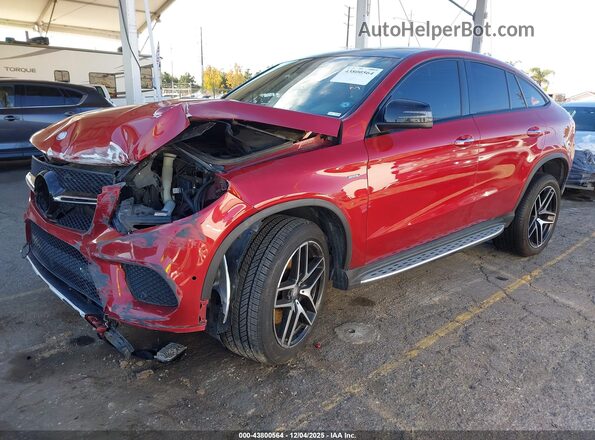 4JGED6EB7GA035948 2016 MERCEDES-BENZ GLE 450 AMG COUPE Red Առջևի ձախ երեք քառորդ տեսարան