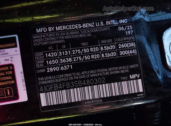 4JGFB4FB3SB480302 2025 MERCEDES-BENZ GLE 350 Черный Вид подкапотного пространства