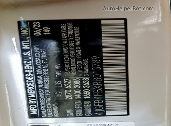 4JGFB4FBXRB013789 2024 MERCEDES-BENZ GLE White სალონის 360-გრადუსიანი ხედი