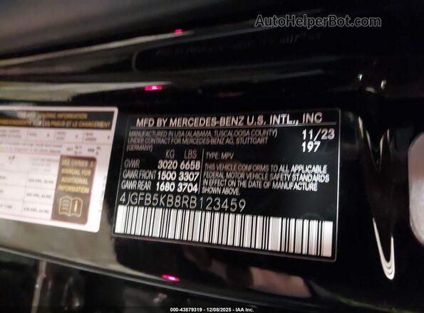 4JGFB5KB8RB123459 2024 MERCEDES-BENZ GLE 450 Black Շարժիչի բաժամունքի տեսք