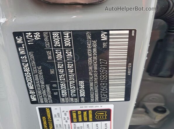 4JGFD5KB1SB359127 2025 MERCEDES-BENZ GLE Gray 360 interior view