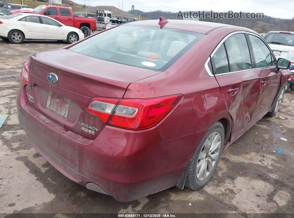 4S3BNAD62H3041173 2017 SUBARU LEGACY Maroon Tył prawy