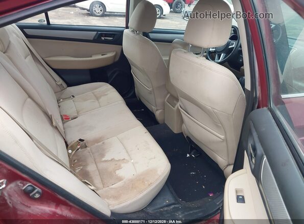 4S3BNAD62H3041173 2017 SUBARU LEGACY Maroon Widok naklejki z numerem VIN