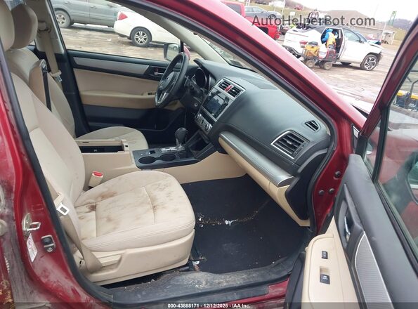 4S3BNAD62H3041173 2017 SUBARU LEGACY Maroon Widok wnętrza z przodu