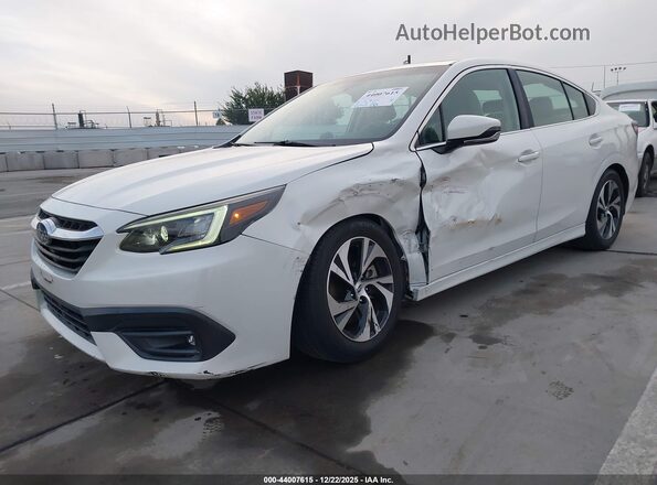 4S3BWAE69L3011334 2020 SUBARU LEGACY White Vista tres cuartos delantera izquierda