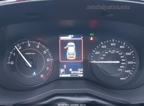4S3GKAB69L3605590 2020 SUBARU IMPREZA Белый Вид задних сидений