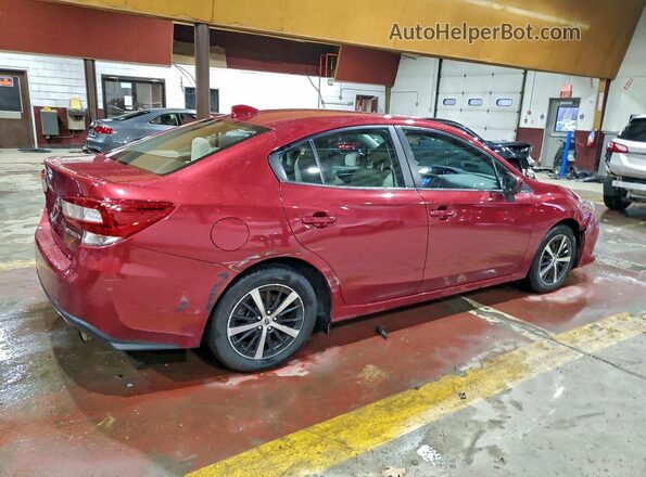 4S3GKAD60M3607338 2021 SUBARU IMPREZA Maroon Задня права чверть