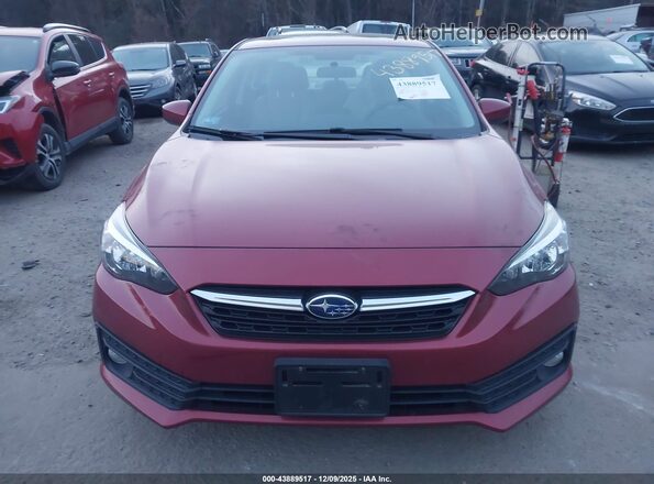 4S3GKAD64M3607276 2021 SUBARU IMPREZA Red ხელსაწყოთა პანელის ხედი